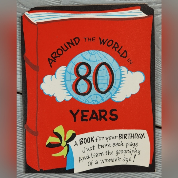 1940s Naughty Multi-Page Birthday Card - A Nova Laugh - Made In USA - Funny - ! - Picture 1 of 11